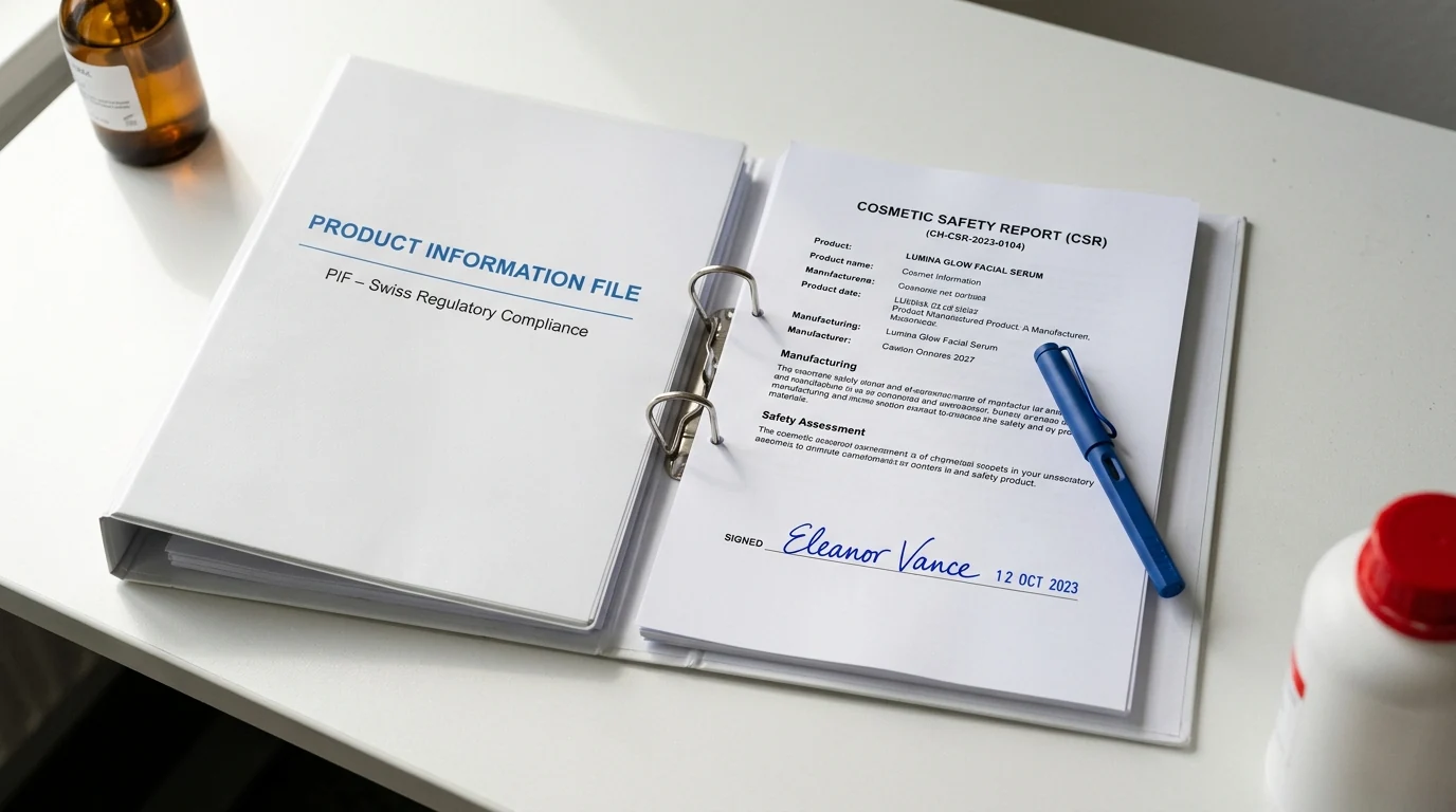 Signed UK safety report and Product Information File