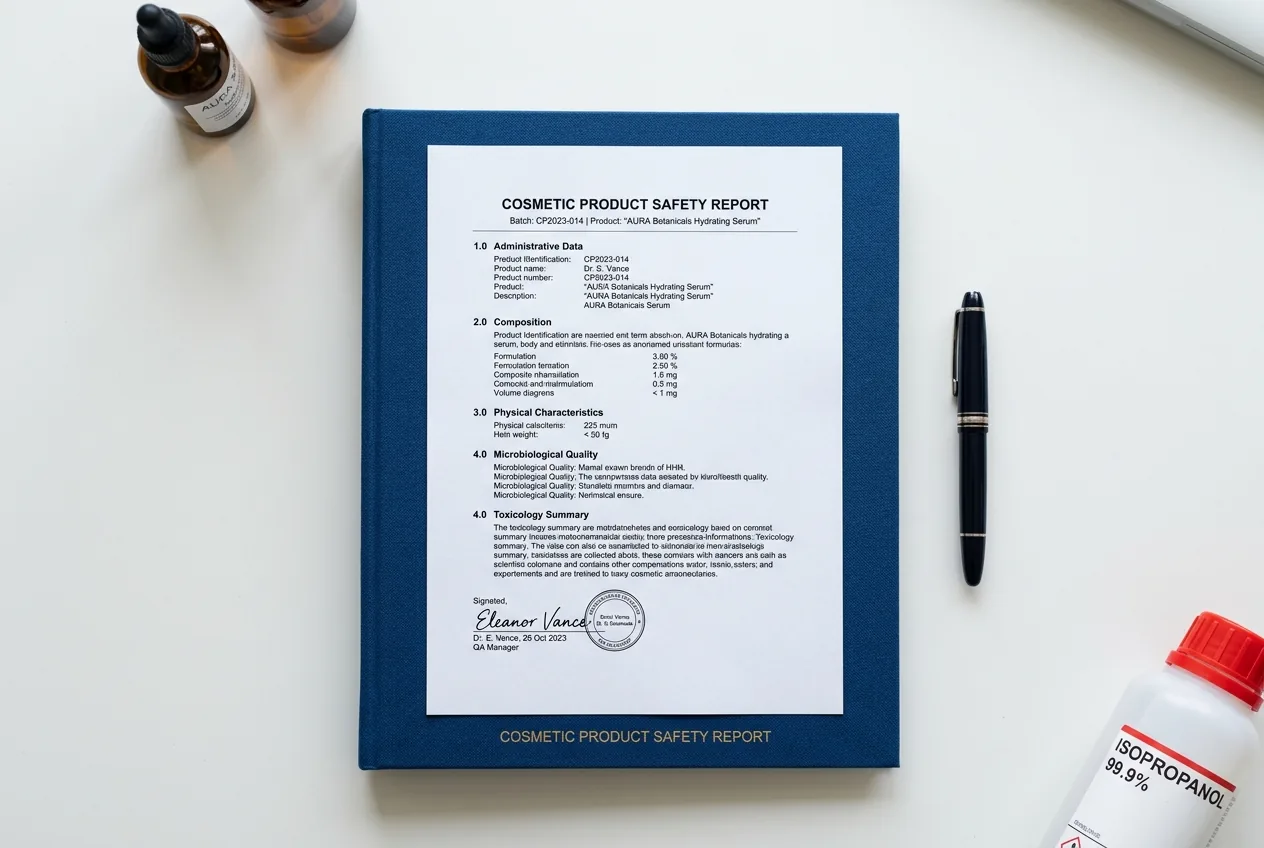 Signed safety report and product file
